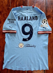 2022/23 PUMA MANCHESTER CITY #9 HALLAND PLAYER AUTHENTIC ISSUE WINNER SOCCER