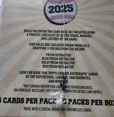 2025 Topps Chrome Platinum Baseball Blaster Box