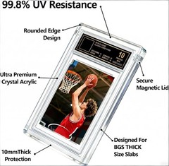 Precision-Fit Magnetic Holder For New Gen BGS Slabs Museum-Quality UV Protection