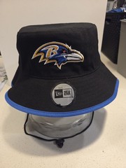 BALTIMORE RAVENS BLACK BUCKET HAT. NEW
