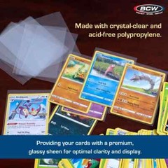50 packs of 100 (5000) BCW Clear Standard Sized Card Sleeves