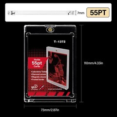 10-100Pack Magnetic Trading Sports Card Holders 55-180pt Hard Case UV Protection