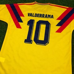Colombia, Men’s Retro Soccer Jersey, 1990, Valderrama #10 (Tallaje Grande)