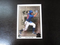 1998 SP Sheer Dominance Silver # SD23 Jose Cruz Jr Card (B65) Toronto Blue Jays
