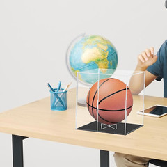Basketball Display Case, 9.8 X 9.8 X 11.8 Inch Clear Acrylic Display Box for Ful