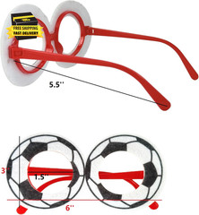 5Pcs World Soccer Tournament Themed Eyeglasses Soccer Fan Glasses for World Cup
