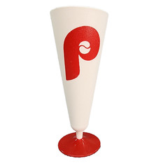 Philadelphia Philles Plastic Beer Pilsner Cone Cup Whirley Industries Logo 6-8oz