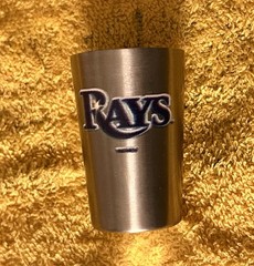 Tampa Bay Rays 2oz Stainless Steel Glass New With Tags