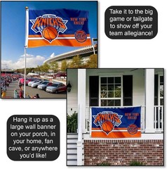 New York Knicks Dual Logo Indoor Outdoor Flag Banner