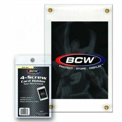 New (50 pk) BCW 4-Screw Non-Recessed Trading Card Holder 20pt Recessed Screwdown