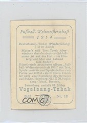 1954 Fussball Weltmeisterschaft Vogelsabg-Tabak Back Mustafa Ertan Karl Mai 10pr