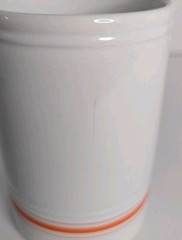 NFL Chicago Bears Coffee White Mug Orange Blue Accent Pewter Football 12 Ounces