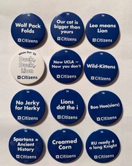 2025 PENN STATE CITIZENS BANK COMPLETE FOOTBALL REGULAR SEASON BUTTON SET OF 12