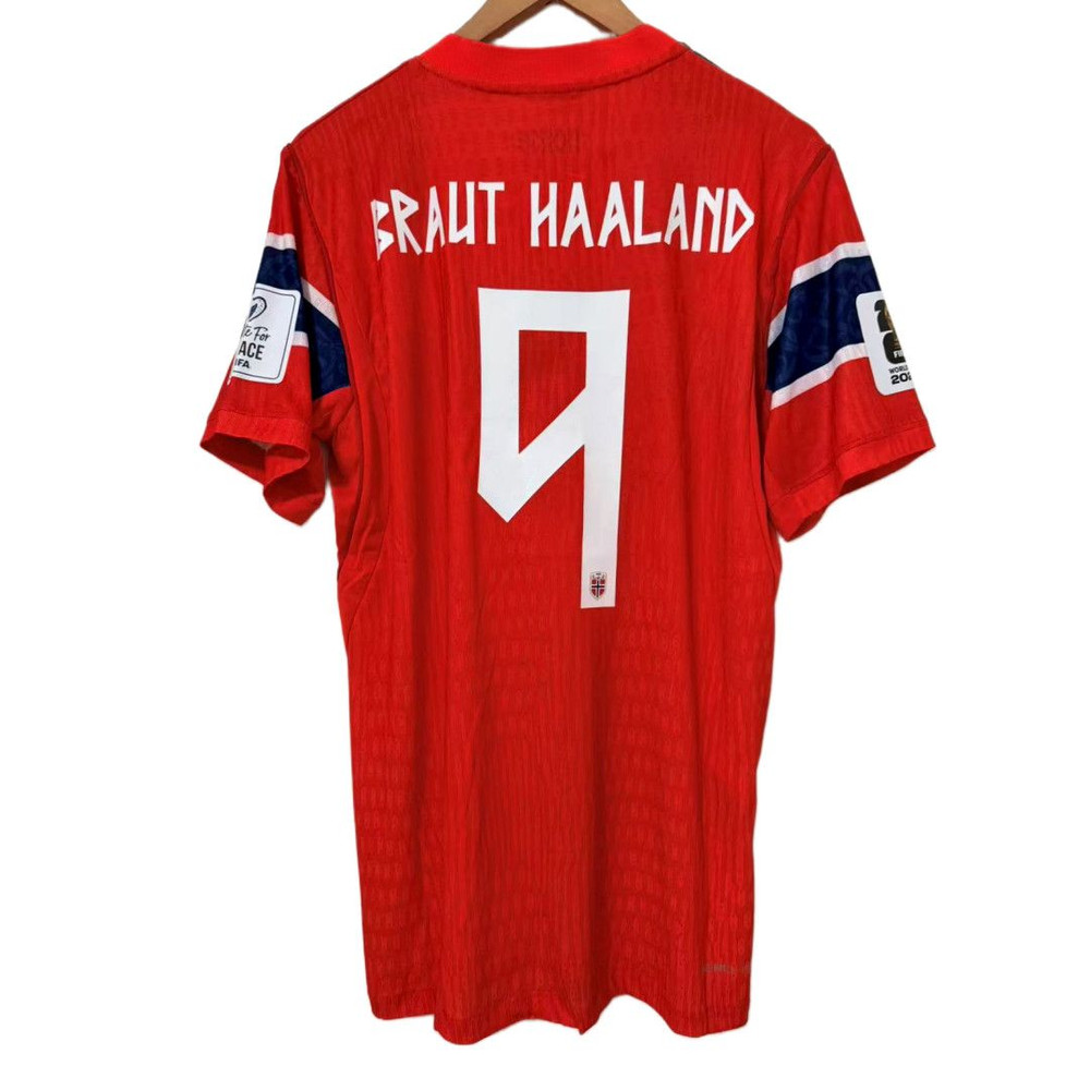 2026 Norway Haaland Signed Style Home Player Version Soccer Jersey Football Shir