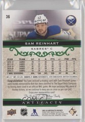 2021-22 Upper Deck Artifacts Emerald Material Relics 55/65 Sam Reinhart #36 1c5x