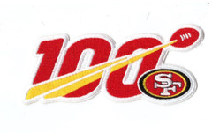 New 2 1/4 x 5″ San Francisco 49ers 100 Years Iron on Patch Free Ship