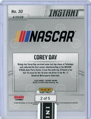 Corey Day 2026 Panini Instant #30 Talladega First Win Metallic /5 HMS SP Presale