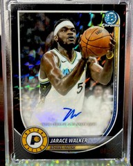 2025-26 Bowman Basketball Jarace Walker Auto Black #/10 Indiana Pacers #RVA-JK