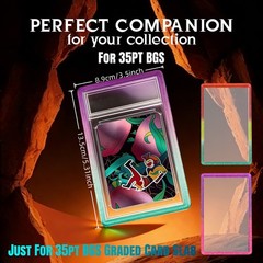 For BGS Slab 35pt Bumper Guard Gradient TPU Bumper PC Protector Graded Card Case