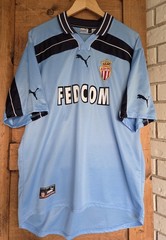 FEDCOM Soccer Jersey Blue Navy ASMFC Patch Puma Men’s Size Large **READ**