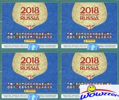 (4) 2018 Panini World Cup MASSIVE 104 Pack Box-2,080 Stickers! MBAPPE RC YR!