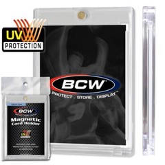 1 BCW Magnetic Card Holder 130 Pt Recessed UV Protection Slab 2 1/2 x 3 1/2 Inch