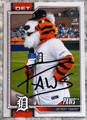 PAWS Detroit Tigers 2026 TOPPS Mascot #M-15 AUTOGRAPH SIGNED Auto Card