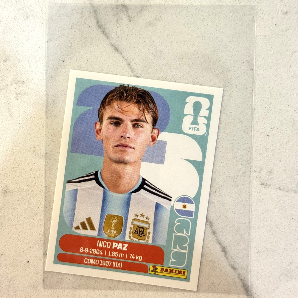 2026 Panini Fifa World Cup USA Sticker ARG14 Nico Paz Argentina Rookie