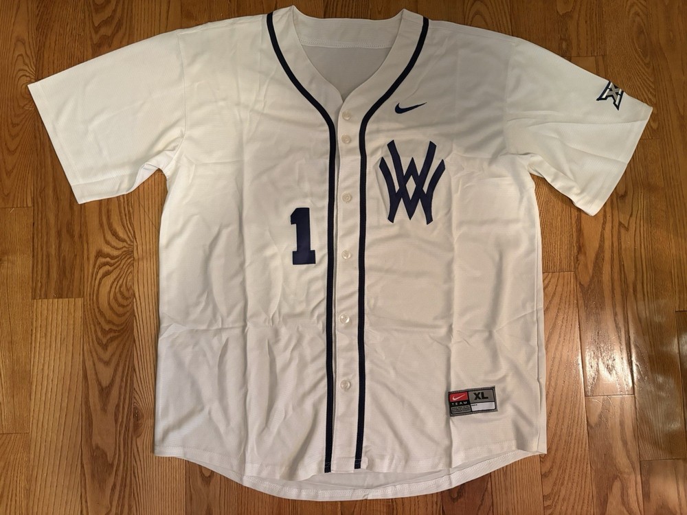 WVU Mountaineers NCAA Baseball Throwback Jersey STITCHED NEW Size XL