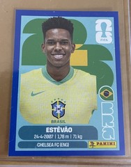 2026 Panini FIFA World Cup ESTEVAO Rc Brazil BRA 20 Blue Sticker USA