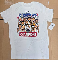 USA Men’s Basketball Nike 2024 Summer Olympic Gold Medal Team Caricature T-Shirt