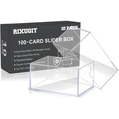 10 Clear Trading Card Boxes — Dustproof & Stackable Storage for 100 Cards Each
