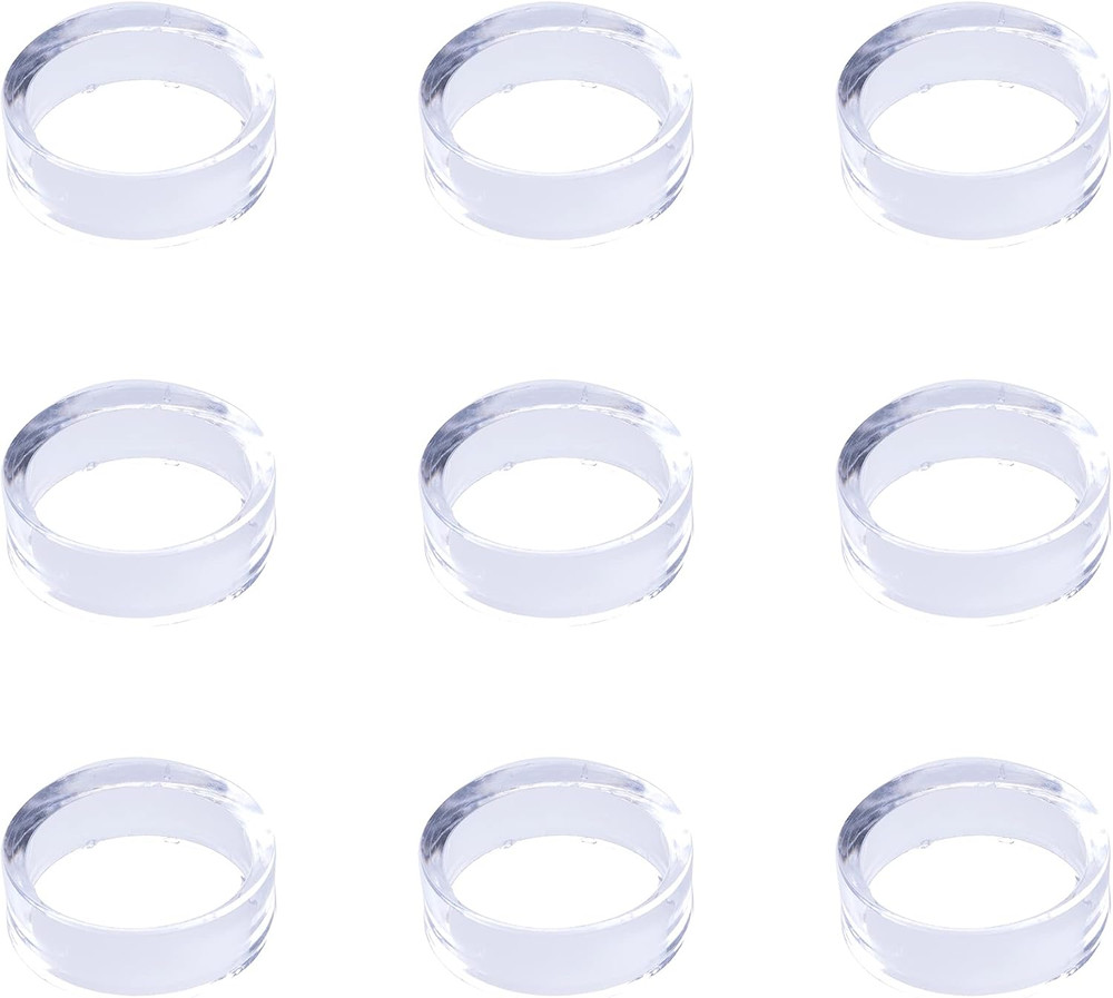 9 Pcs Acrylic Clear Small round Display Stands for Balls and Marbles (Large)