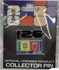 Official Fifa World Cup Lapel Match Pin Brazil VS Norway 2026 7/5/26 Game Day