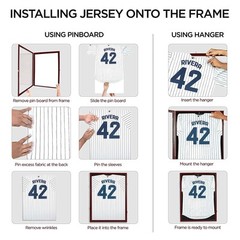 Jersey Display Frame Case Lockable, Large Sport Jersey Shadow Box with 98% UV