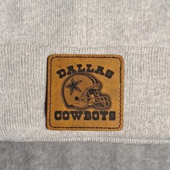 Cowboys Leather Square Patch NFL (Patch Only)