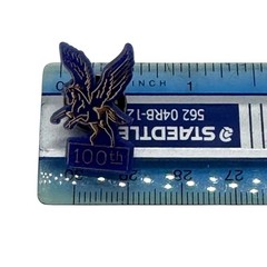 1974 Kentucky Derby Festival Pegasus Pin 100th Anniversary Gold Blue Plastic VTG