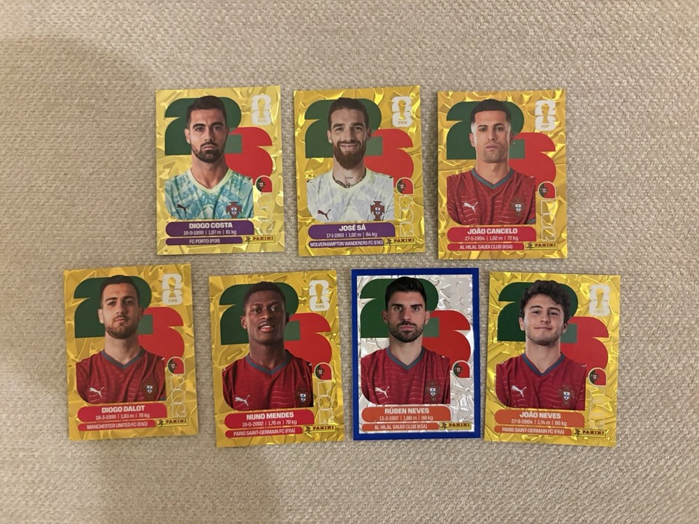 2026 Panini FIFA World Cup Online Excl Sticker Portugal Gold/Blue Crumple Lot