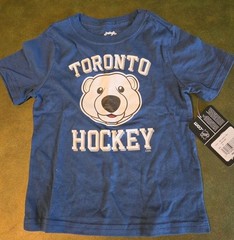 NHL Hockey Toronto Maple Leafs Children Unisex Hello Mascot Short Sleeve 3 T