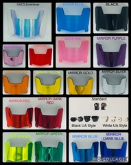 Chrome Mini Football Helmet Visors With Clips