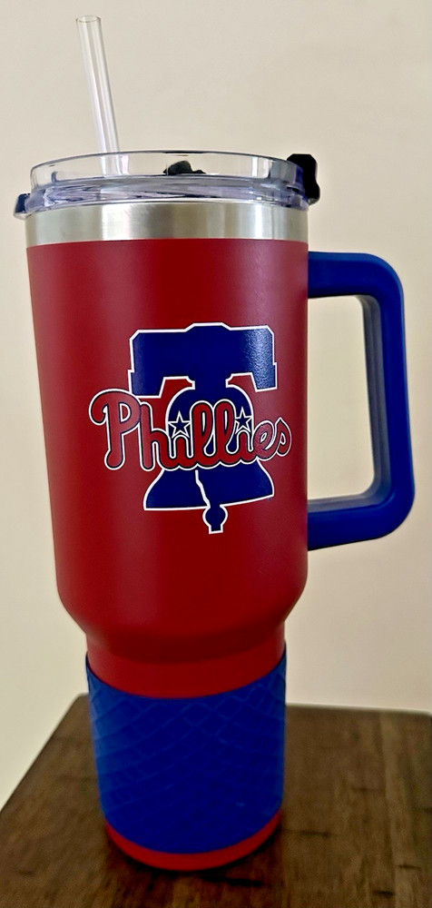 Philadelphia Phillies 40oz Colossus Travel Mug Tumbler Handle Straw MLB Licensed