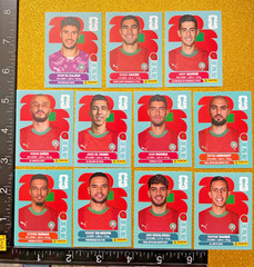 PANINI STICKERS WORLD CUP 2026 USA-MEX-CAN, SET OF 11 BLUE, MOROCCO TEAM