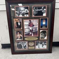 Muhammad Ali Autographed Signed Framed Photo Collage And Championship Ring