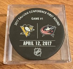 2017 Stanley Cup Playoffs Pittsburgh Penguins Crosby vs Columbus Warm-Up Puck