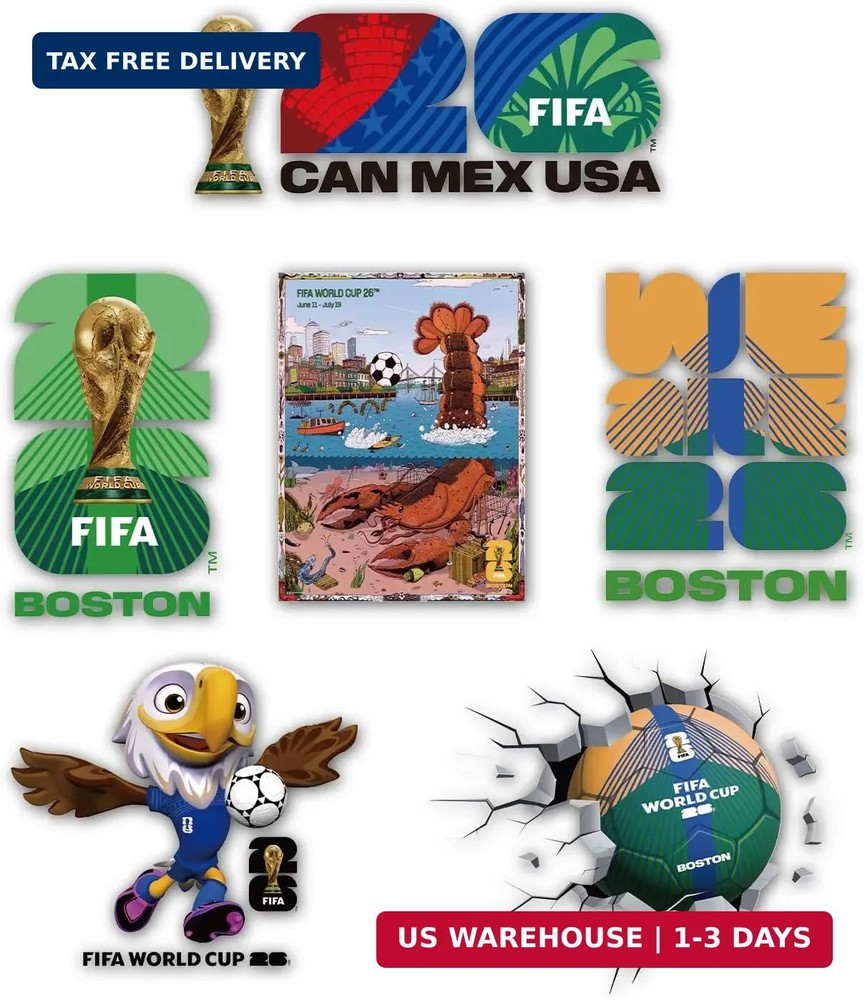 FIFA World Cup 26 Officially Licensed Stickers Pack, 6 PCS Vinyl Waterproof Deca