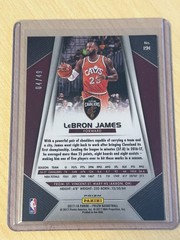 2017-18 Panini Prizm LeBron James Orange Prizm #191 Cavaliers SP /49 Serial #04