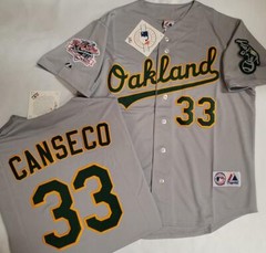 Majestic 1989 Oakland A’s JOSE CANSECO World Series Baseball JERSEY GRAY NWT