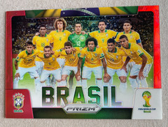 2014 Panini World Cup Prizm #6 Brazil Team Card Red 146/149