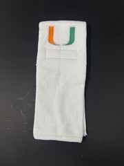 Miami Hurricanes College Football QB Game Towel White Cotton New