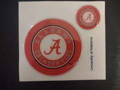 College NCAA Team Indoor Circle Raised Decal Set BAma, LSU, Notre Dame, UNC, FSU